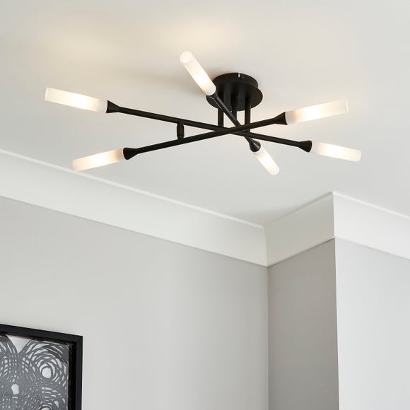 Elements Fontain 6 Light Semi Flush Ceiling Light - image 1