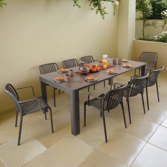 Modura Henrik Rectangular Dining Table with 8 Alma Armchairs - image 1