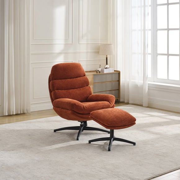 Clark Swivel Chair and Footstool - image 1