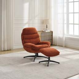 Clark Swivel Chair and Footstool - thumbnail 1