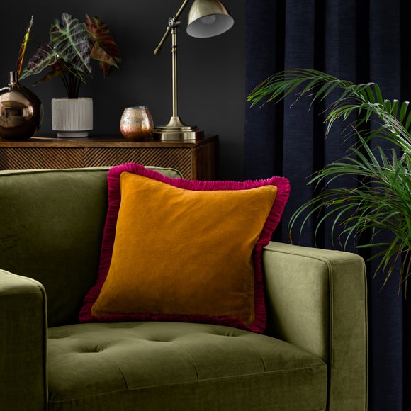 Clara Contrast Fringe Square Cushion Cover - image 1