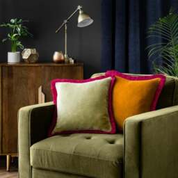 Clara Contrast Fringe Square Cushion Cover - thumbnail 6