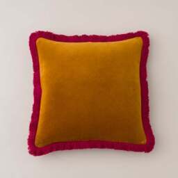Clara Contrast Fringe Square Cushion Cover - thumbnail 3