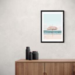 East End Prints Pink Umbrella Print - thumbnail 1