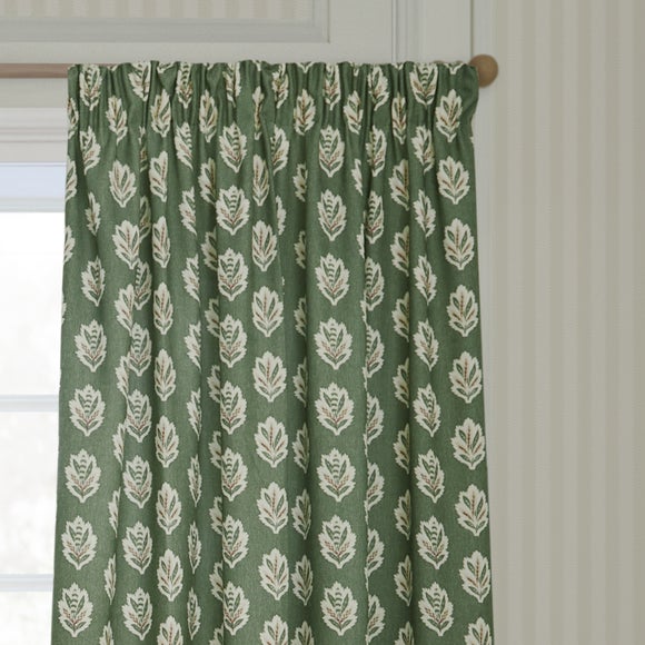 Sanderson Sessile Leaf Pencil Pleat Curtains - image 1