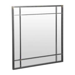 Antique Bronze Metal Square Wall Mirror - thumbnail 2