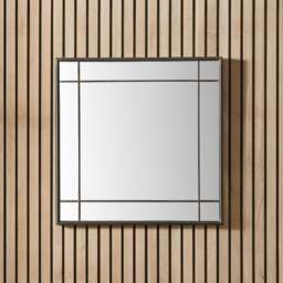 Antique Bronze Metal Square Wall Mirror - thumbnail 1