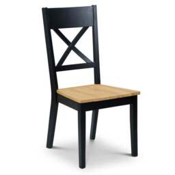Hockley 6 Seater Rectangular Dining Table with 4 Chairs and Bench, Black - thumbnail 5
