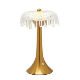 Hestia Bronze Base Crystal Trim Rechargeable Colour Changing LED Touch Table Lamp - thumbnail 3