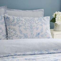 Ashleigh Damask 100% Cotton Duvet Cover & Pillowcase Set - thumbnail 2