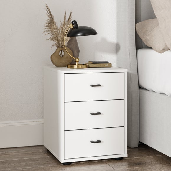 Wiemann Kahla Matt 3 Drawer Bedside Table - image 1