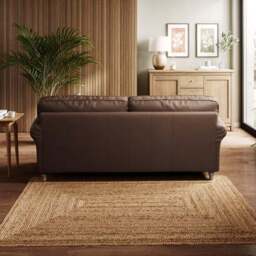 Flori Classic Leather 3 Seater Sofa - thumbnail 3