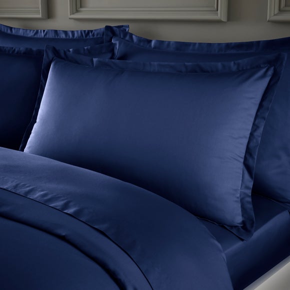 Hotel Cotton Sateen 400 Thread Count Oxford Pillowcase Pair - image 1