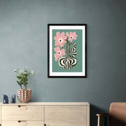 East End Prints Floral Stripe Print by Miho Art Studio - thumbnail 1