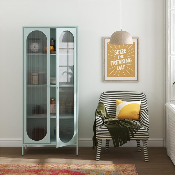Luna Tall Fluted Sideboard, Glass - image 1