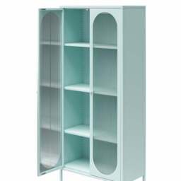Luna Tall Fluted Sideboard, Glass - thumbnail 4