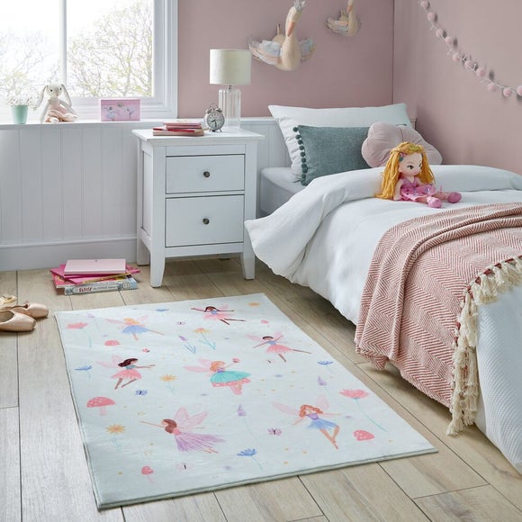 Meadow Fairies Washable Faux Fur Rug - image 1