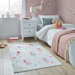 Meadow Fairies Washable Faux Fur Rug - thumbnail 1