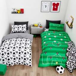 Football Duvet Cover and Pillowcase Twin Pack Set - thumbnail 1