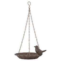 Fallen Fruits Hanging Cast Iron Bird Bath with Bird - thumbnail 2