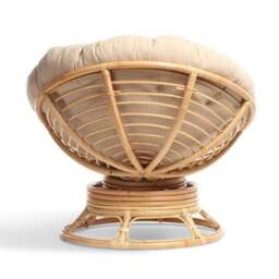 Desser Papasan Rattan Rocking Chair with Boucle Cushion - thumbnail 5