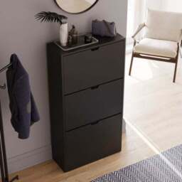 Vida Designs 3 Door Shoe Storage Cabinet - thumbnail 2