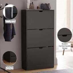 Vida Designs 3 Door Shoe Storage Cabinet - thumbnail 5