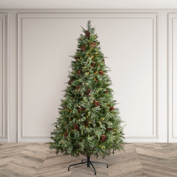 7.5ft Pre-Lit Hollingworth Slim Spruce Christmas Tree