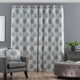 Jacquard Trees Eyelet Curtains - thumbnail 4