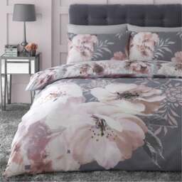 Catherine Lansfield Dramatic Floral Duvet Cover & Pillowcase Set - thumbnail 1