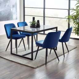 Chicago 4 Seater Dining Table, Smoked Glass - thumbnail 5