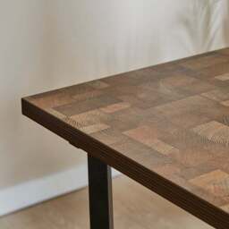 Brayden 4-6 Seater Rectangular Dining Table, Parquet Effect - thumbnail 2