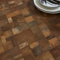 Brayden 4-6 Seater Rectangular Dining Table, Parquet Effect - thumbnail 3