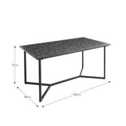 Brayden 4-6 Seater Rectangular Dining Table, Parquet Effect - thumbnail 6