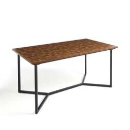 Brayden 4-6 Seater Rectangular Dining Table, Parquet Effect - thumbnail 5