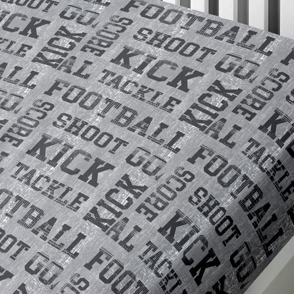 Football Grey Single Fitted Sheet - image 1