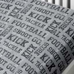 Football Grey Single Fitted Sheet - thumbnail 1