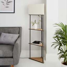 Elements Element Sunds Corner Shelved Floor Lamp Light Wood - thumbnail 2