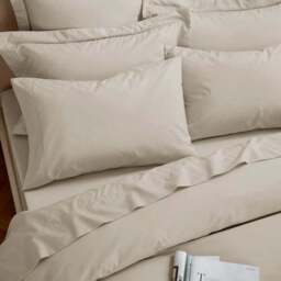 Dorma Crisp & Fresh 400 Thread Count Egyptian Cotton Percale Flat Sheet - thumbnail 3