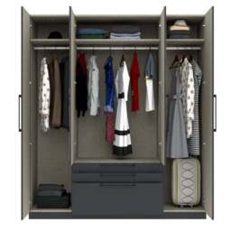 Foster 4 Door 3 Drawer Wardrobe - thumbnail 6