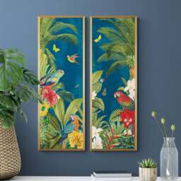 Set of 2 Framed Prints - Parrot Paradise - thumbnail 1