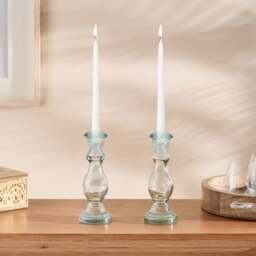 Set of 2 Twist Taper Candles - thumbnail 1