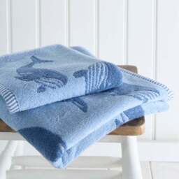 Webster Whale 100% Cotton Towel - thumbnail 2