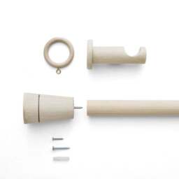 Flute Wood Curtain Pole - thumbnail 3