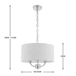 Preston 3 Light Ceiling Light - thumbnail 5