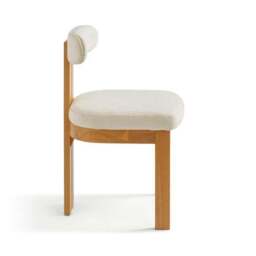 Lovato Dining Chair Stained Oak, Ivory Boucle - thumbnail 5