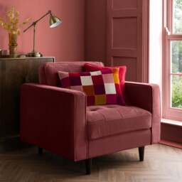 Clara Patchwork Velvet Rectangle Cushion - thumbnail 1