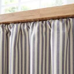 Linford Stripe Slot Top Unlined Undercounter Curtain - thumbnail 2