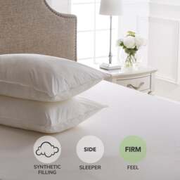 Dorma Pack of 2 Satin Touch Side Sleeper Pillows - thumbnail 1