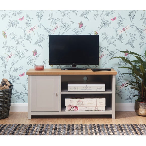 "Lancaster Compact TV Unit, Grey and Oak for TVs up to 42""" - image 1